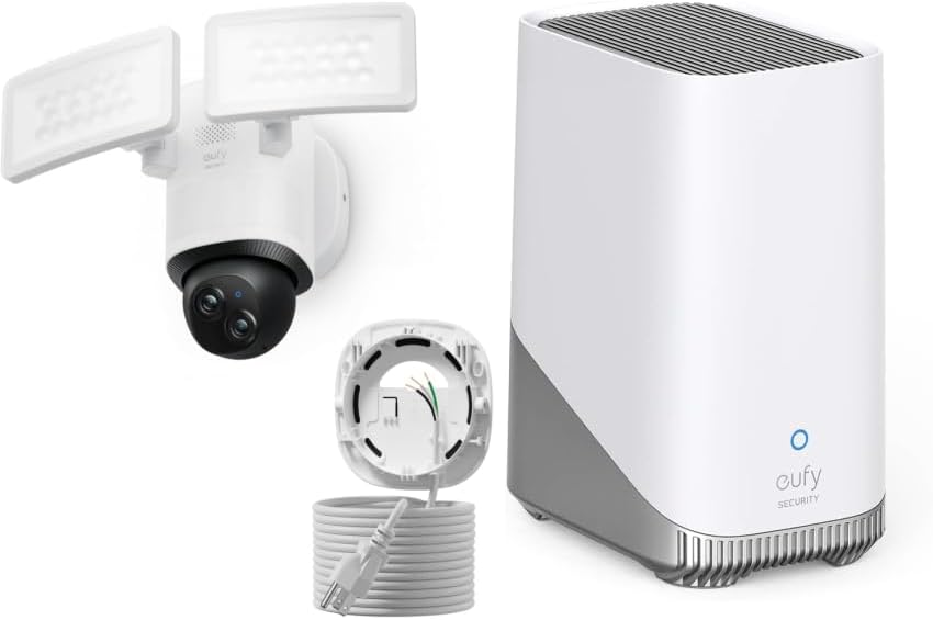 Home Security Flood Lights - AC 케이블과 스마트 홈 허브가 포함된