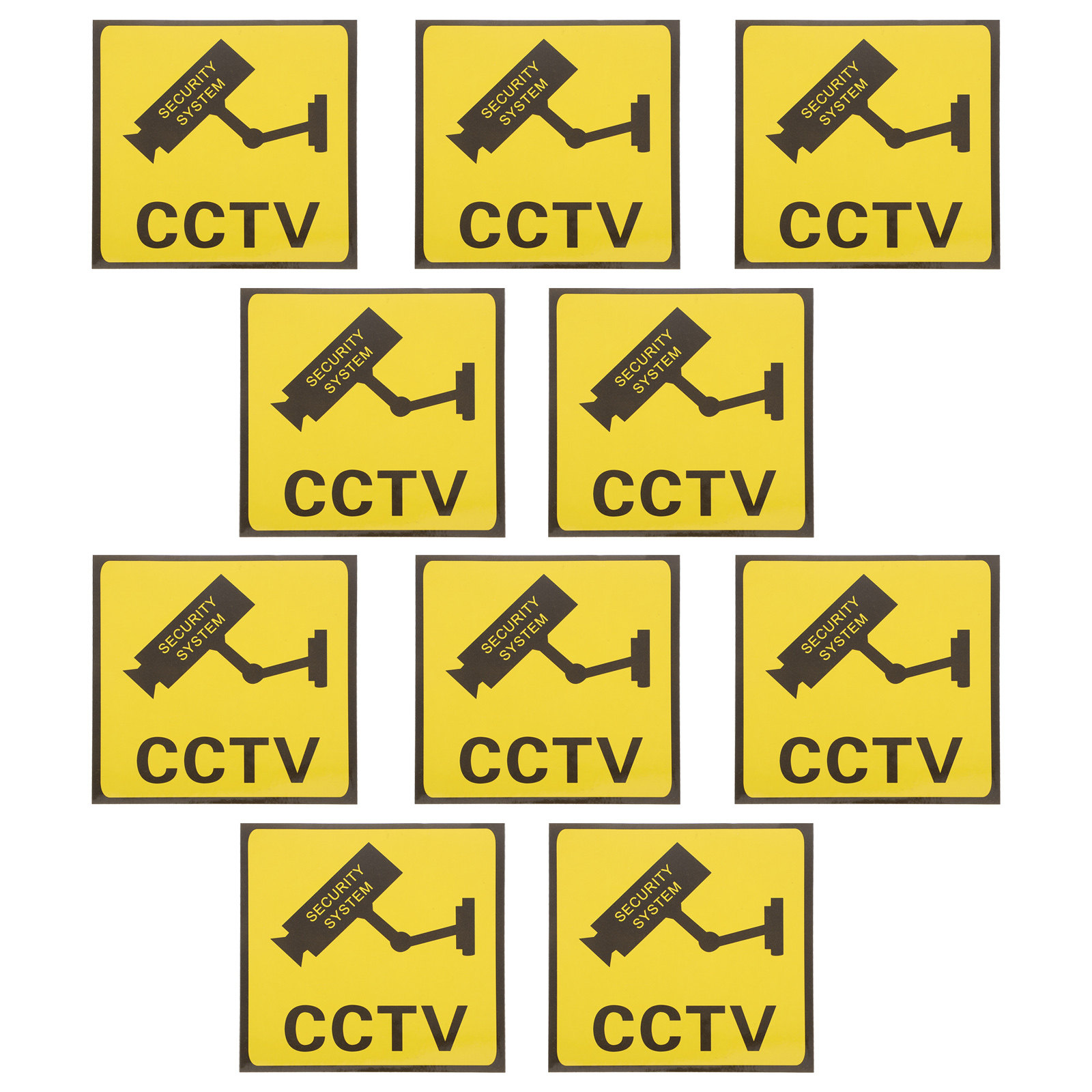 Home Security Companies - 10Pcs 카메라 모니터링 표지판 비디오 경고