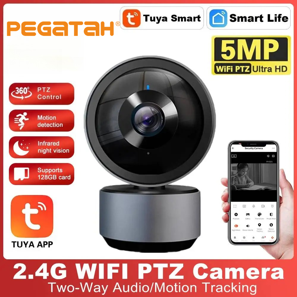 Home Security Camera Xiaomi - PEGATAH 5MP WiFi 비디오 감시 카메라(야간