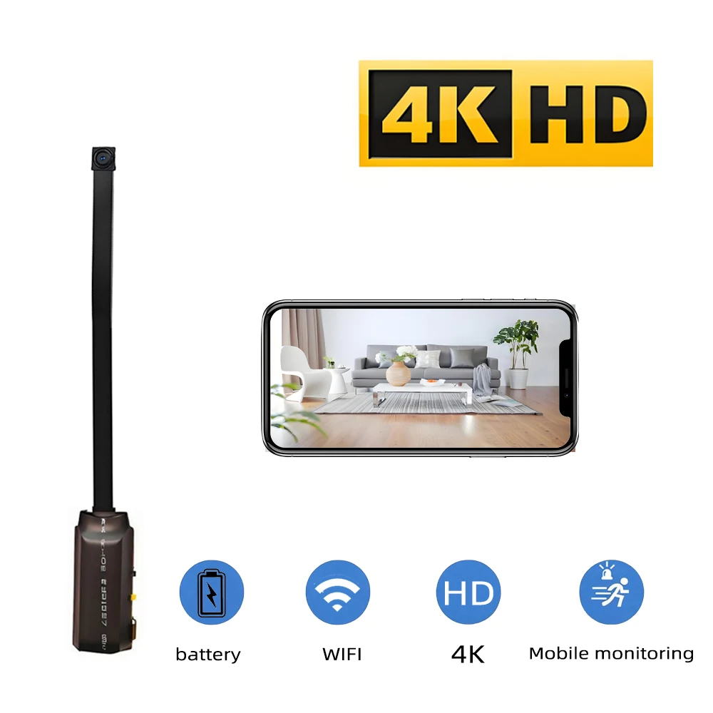 Home Security Hidden Cameras - 업그레이드 버전, 4K HD 미니 WiFi