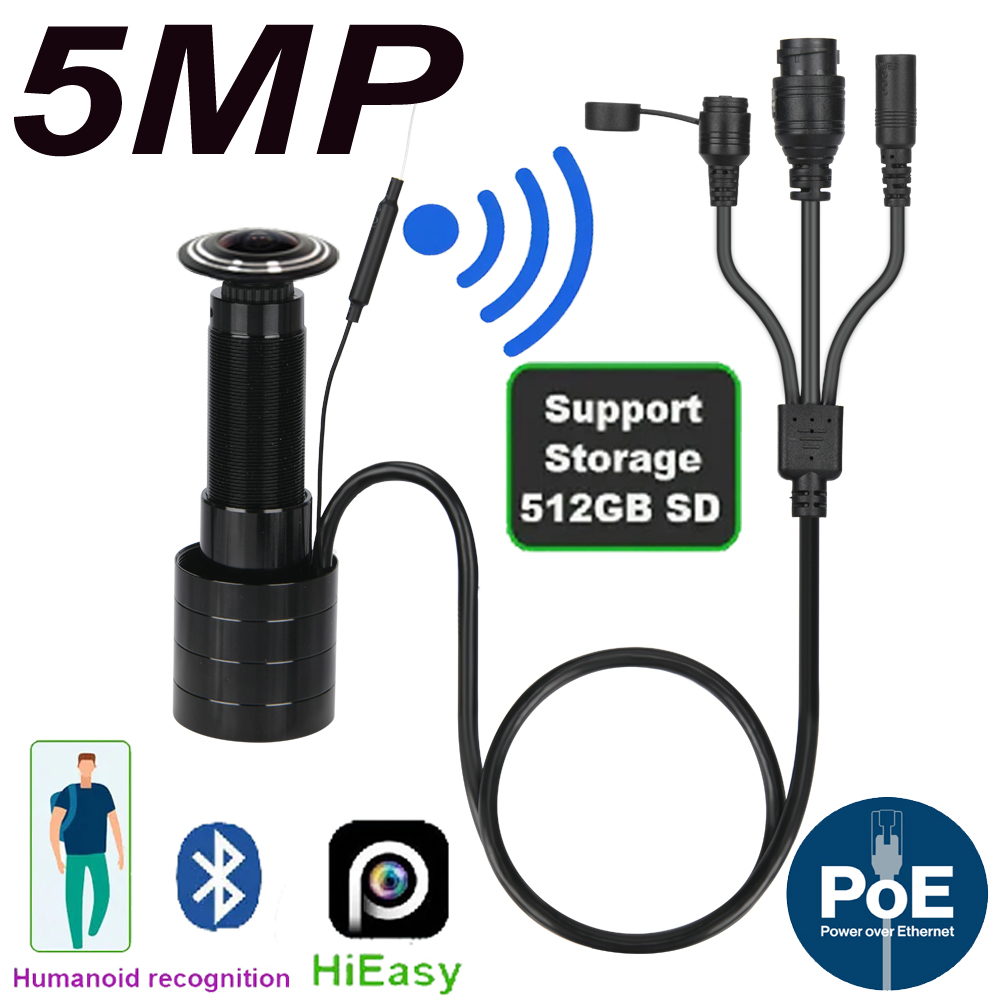 5MP 도어 아이 IP POE 카메라 미니 틈 구멍 1 - Home Security Tech 리뷰 및 가격