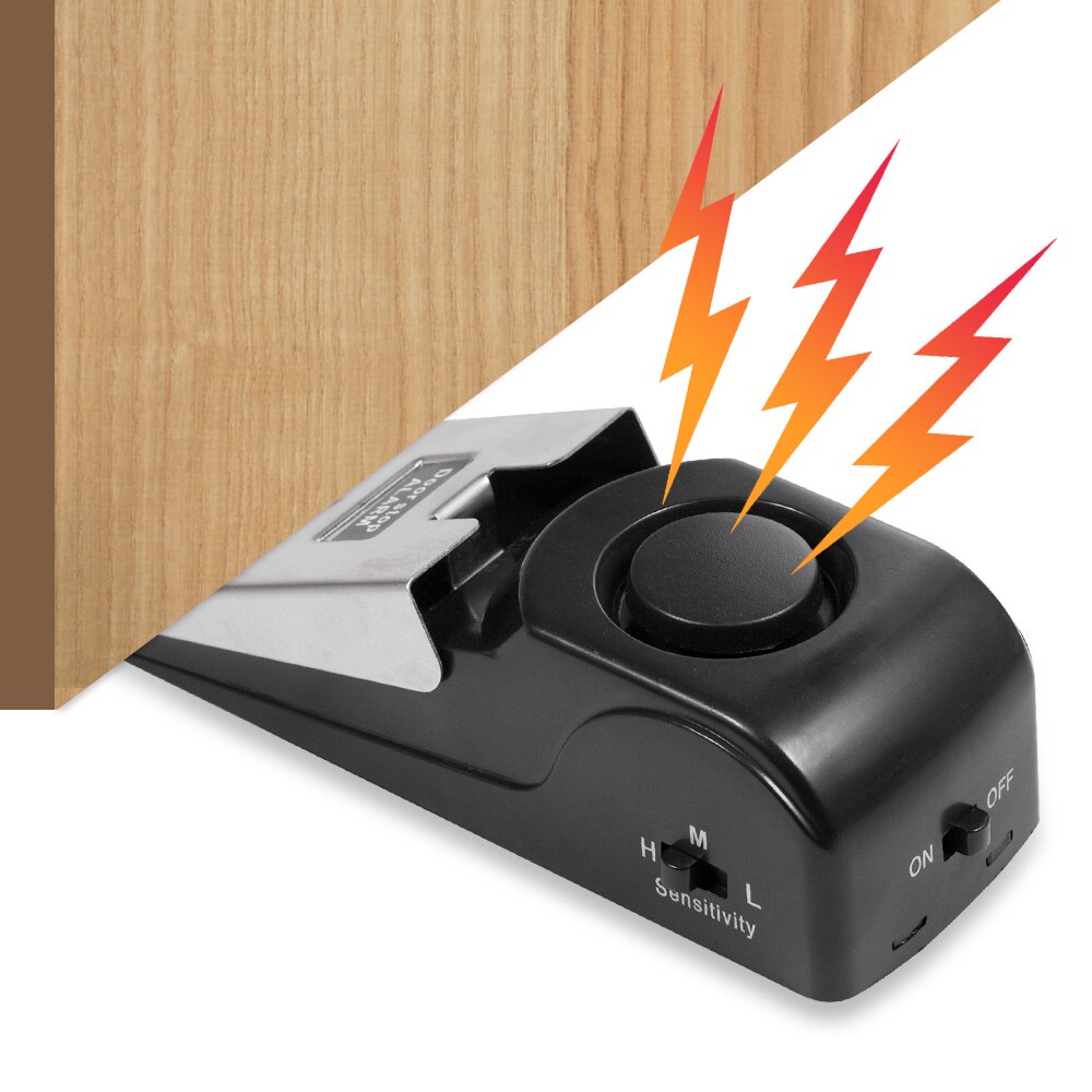 휴대용 무선 문짝 정지 경보 시스템, 125dB 시끄러 - Door Wedge Alarm 리뷰 및 가격