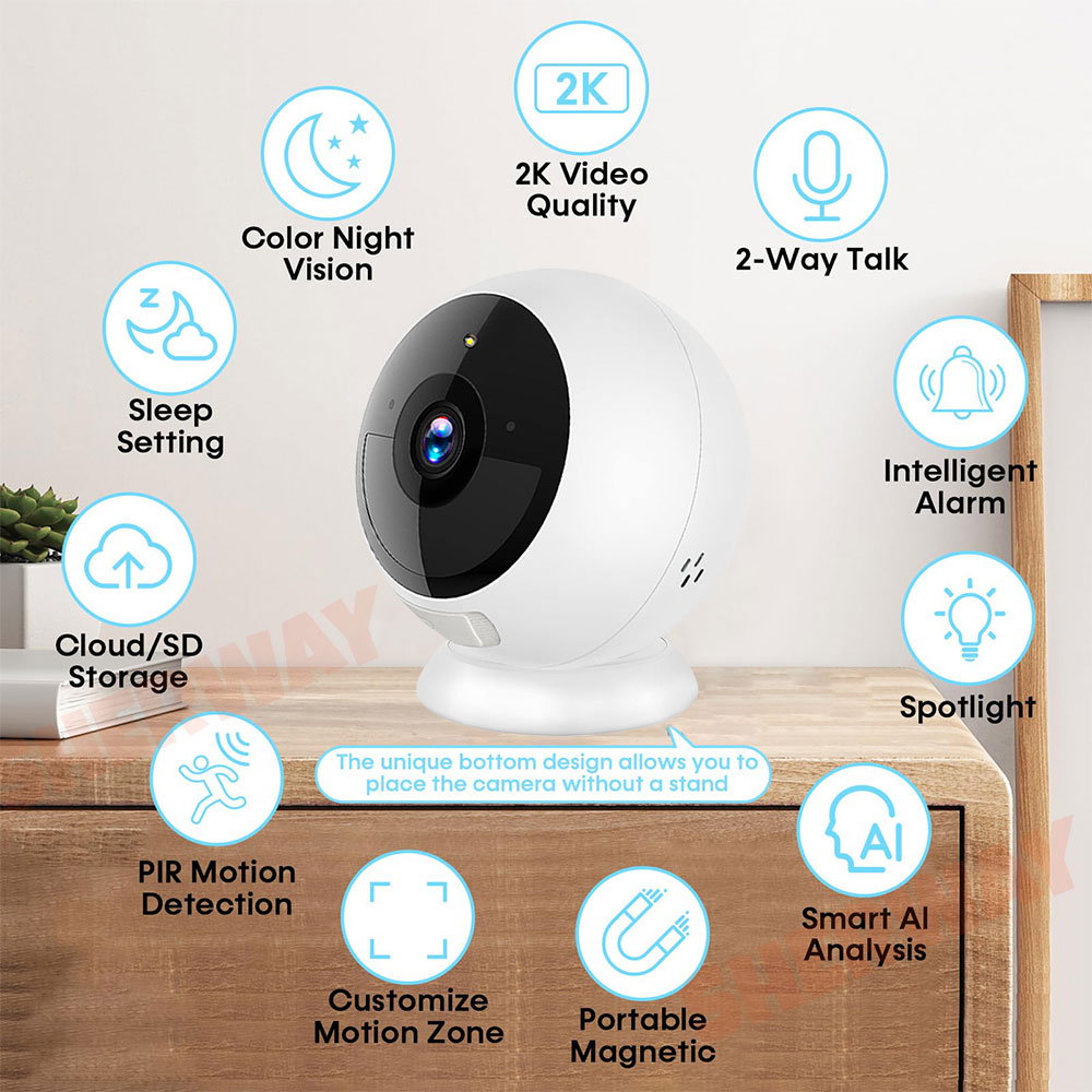 2K 5MP 무선 보안 카메라 - AI 모션 감지 기능 - Home Security Camera Xiaomi 리뷰 및 가격