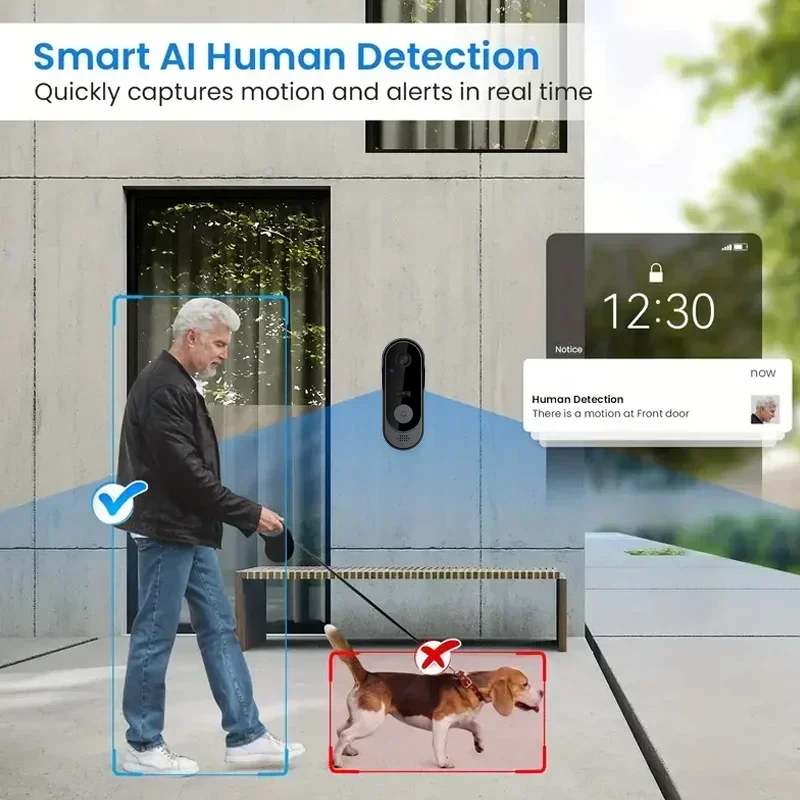 비디오 HD 무선 방수 도어벨 카메라, 야간 투시 및  - Home Security Tech 리뷰 및 가격