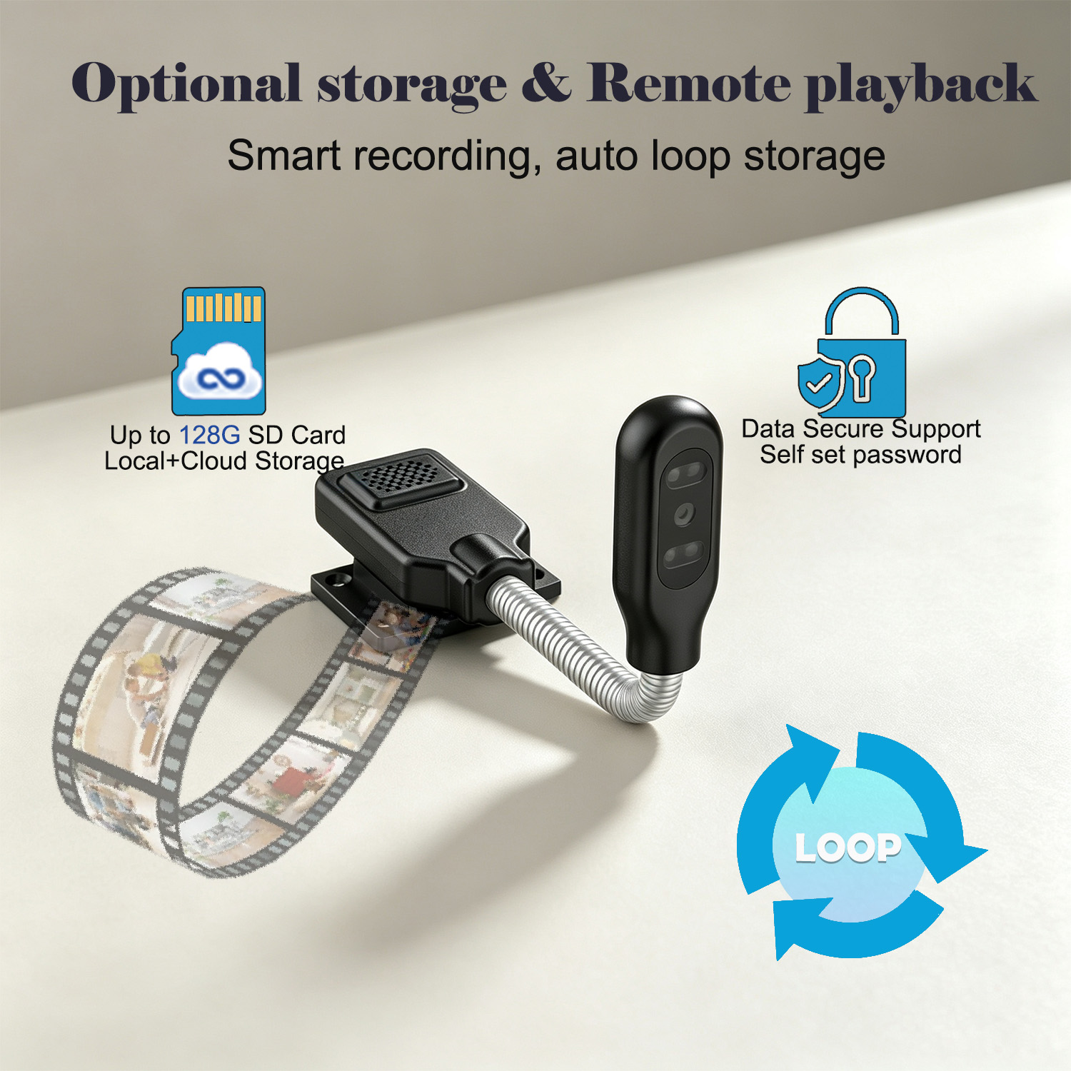 유연한 구즈넥 베이비/펫 모니터 카메라, 제로 설치가  - Home Security Hidden Cameras 리뷰 및 가격