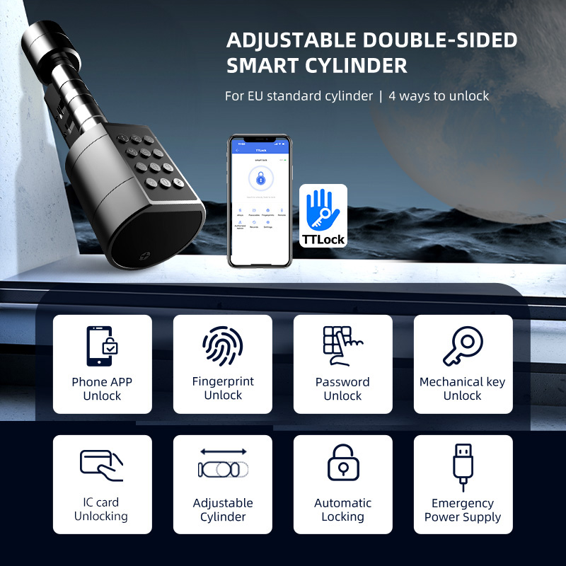스마트 유로 원통형 도어락 ttlock 앱 키리스 보안 - Home Security Packages 리뷰 및 가격