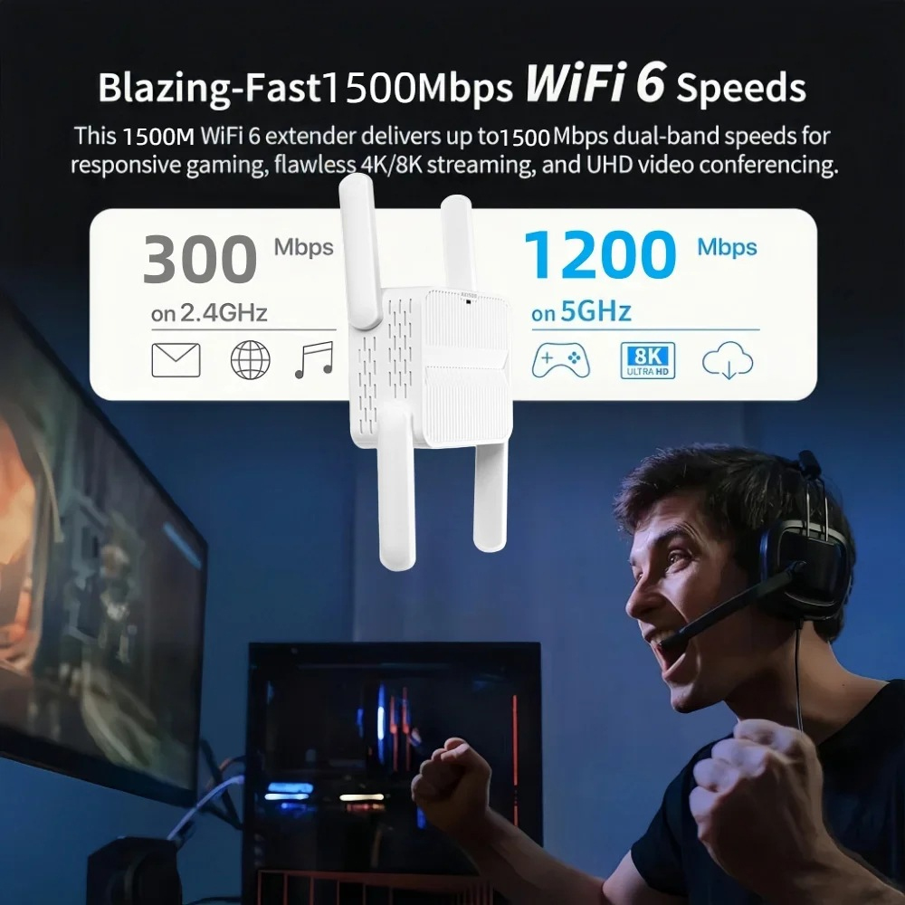 AX1500 WiFi 6 리피터 익스텐더 신호 부스터  - Home Security Bundle 리뷰 및 가격