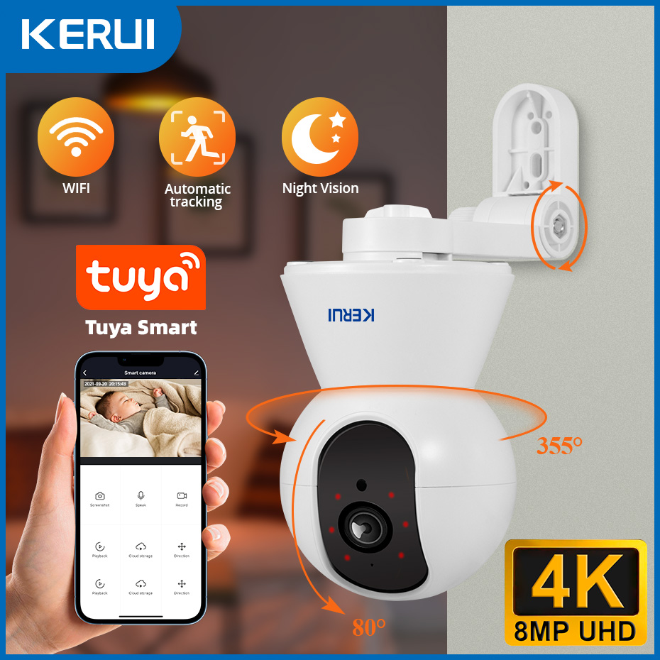 KERUI 실내 4K HD 투야 스마트 와이파이 IP  - Home Security Camera Xiaomi 리뷰 및 가격