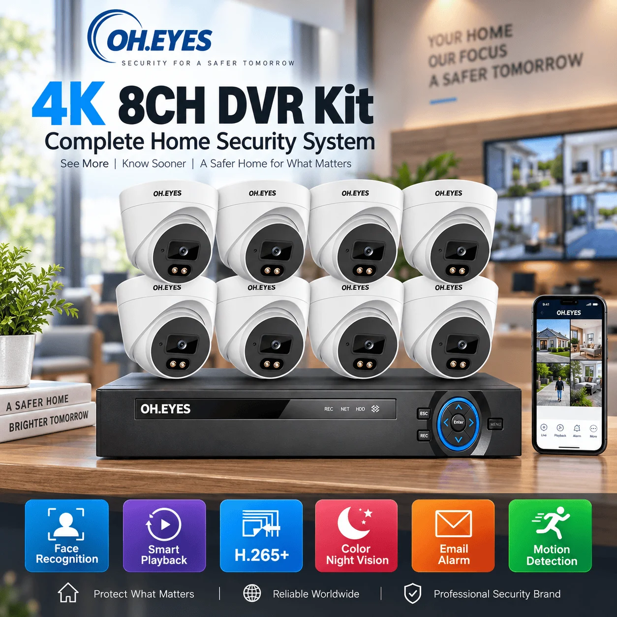 4K 8채널 DVR 키트, 가정용 AHD CCTV 카메 - Home Security And Camera System 리뷰 및 가격